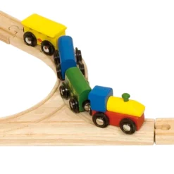 BigJigs BJT018 Houten Trein 124-delige Treinset Transport -Bekend Speelgoeds Winkel treinset transport bigjigs bjt018 3