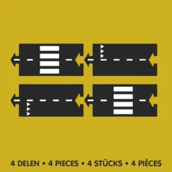 WayToPlay Straight Rubber Autobaanstukken 4pc -Bekend Speelgoeds Winkel waytoplay rubber autobaan uitbreidingsset straight speelactief 1